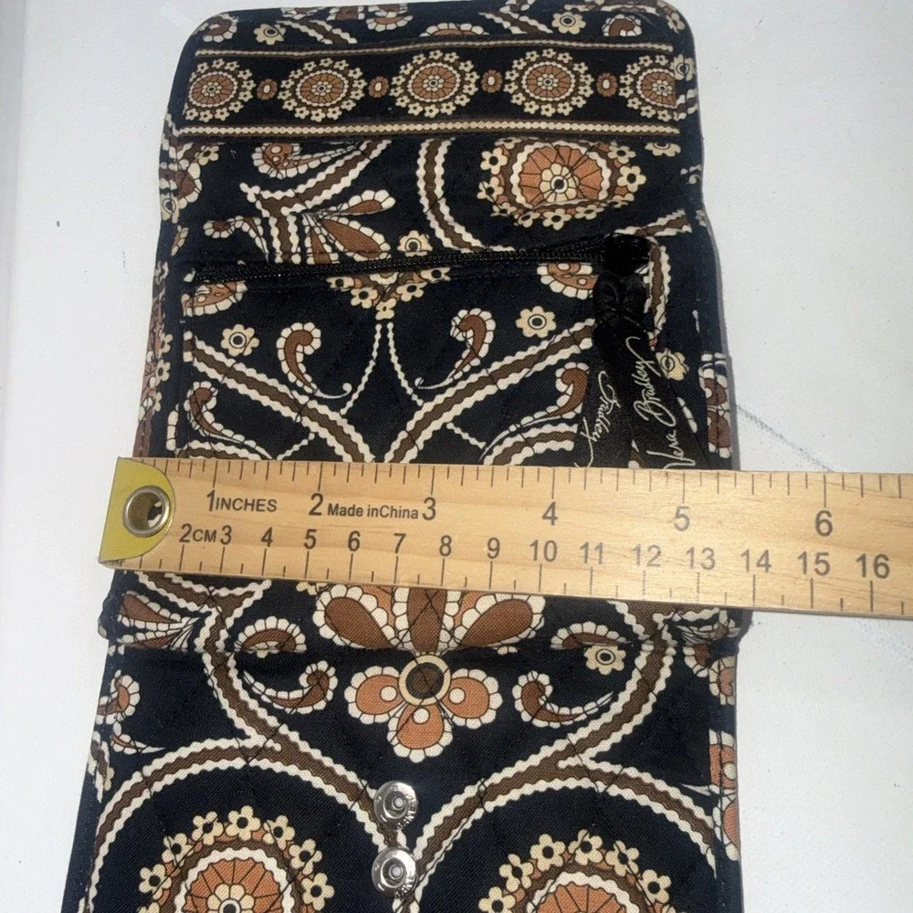 Vera Bradley Caffe Latte Tri Fold Retired Pocket Wallet Lot Of 2 Small & Medium